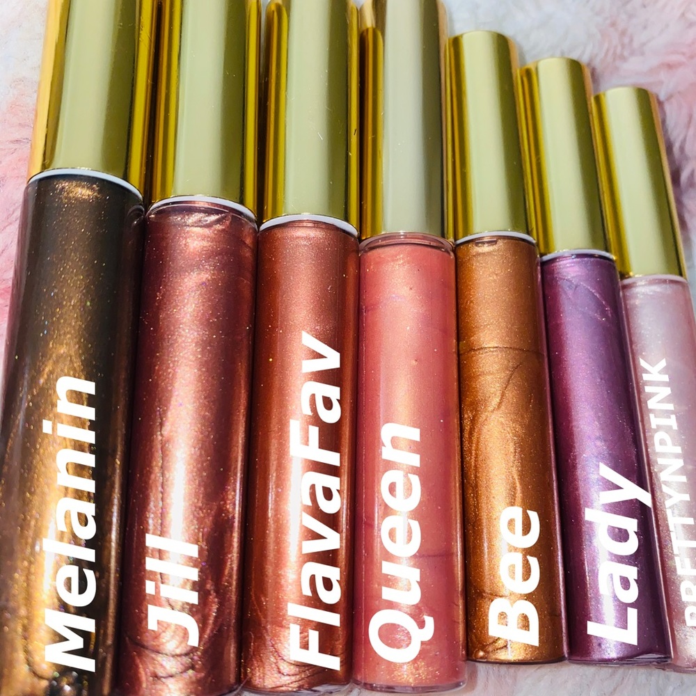Brown skin girl lipgloss collection. Get all 7!